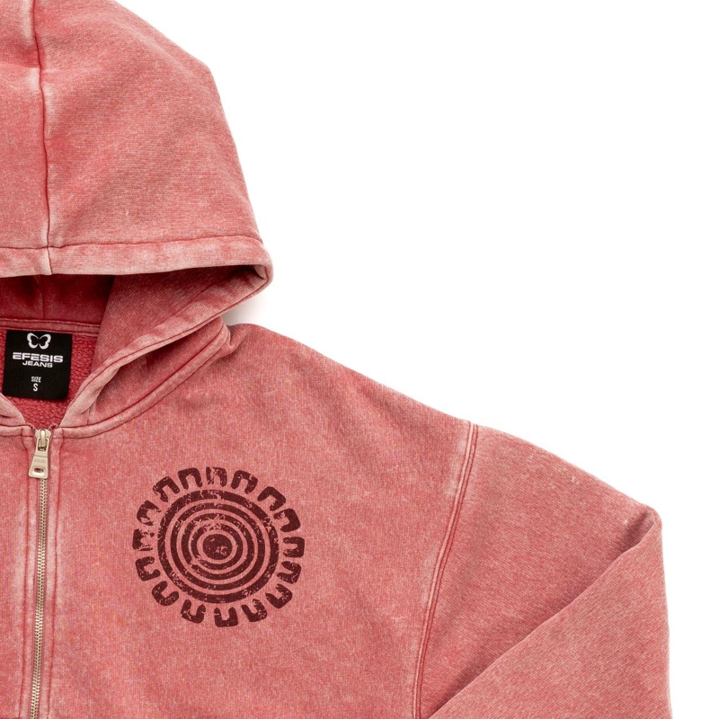 POLERON ZIPER OVERSIZE GRAVILLADO Y ESTAMPADO BURDEO EFESIS - 8