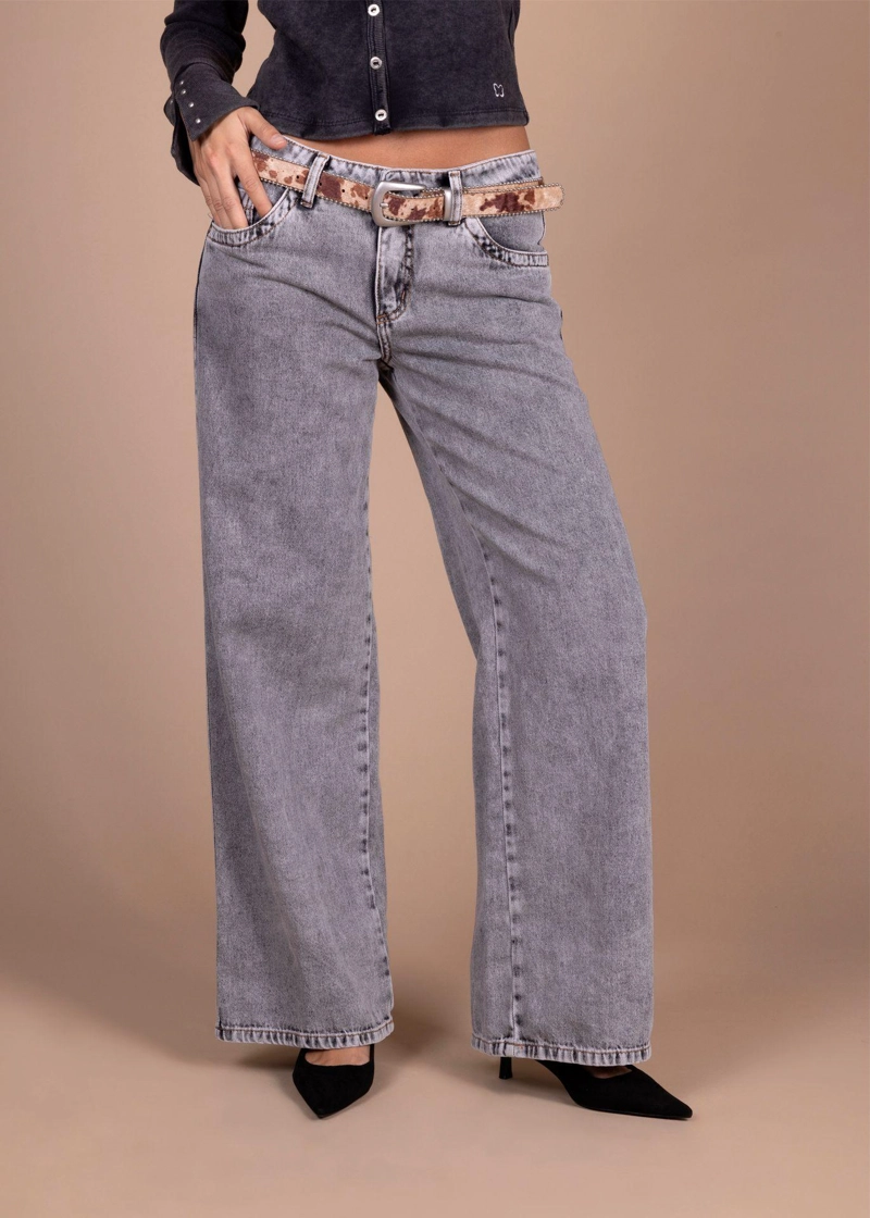 JEANS PUFF GREY WIDE BOLSILLO C/ ESTRELLAS GRIS EFESIS - 2