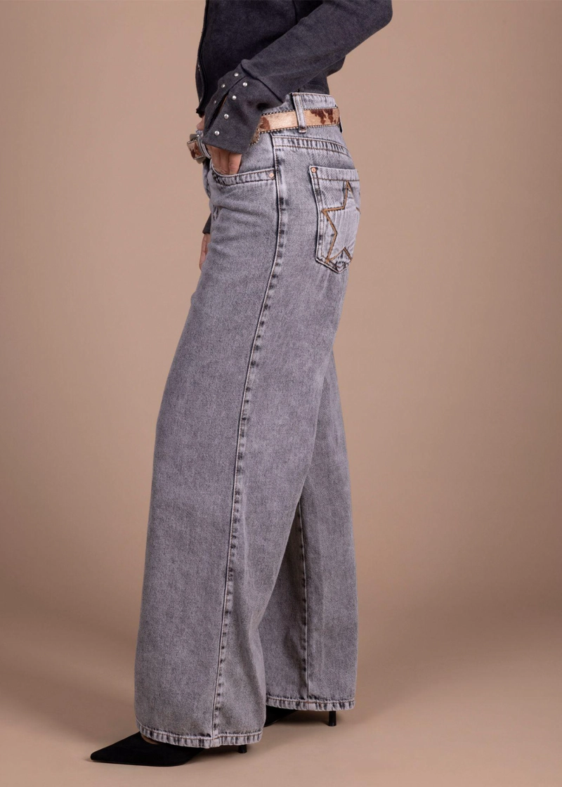 JEANS PUFF GREY WIDE BOLSILLO C/ ESTRELLAS GRIS EFESIS - 3