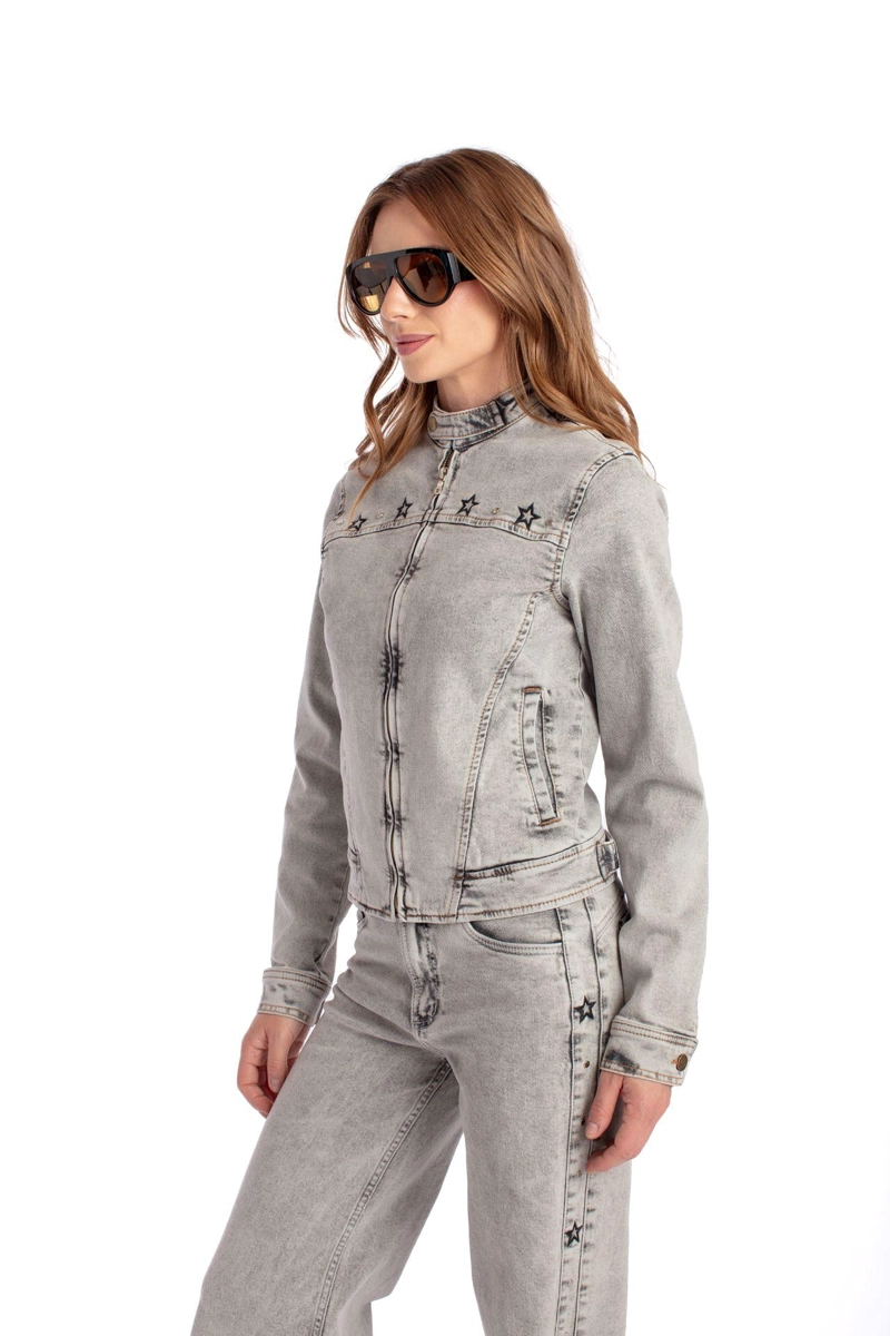 CHAQUETA YARA SLIM FIT C/ CIERRE GRIS EFESIS - 3