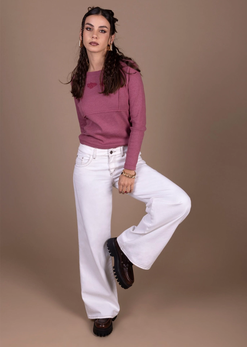 JEANS PUFF WIDE BOLSILLO CON ESTRELLAS CRUDO EFESIS - 1