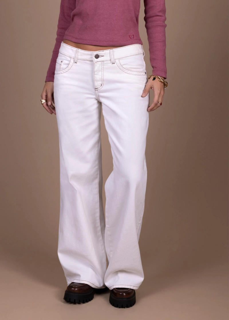 JEANS PUFF WIDE BOLSILLO CON ESTRELLAS CRUDO EFESIS - 2
