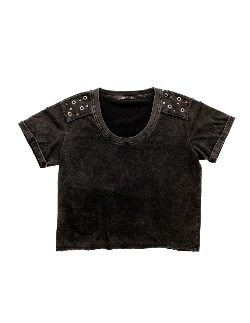 POLERA AMELI REGULAR GRAVILLADA OJETILLOS EN HOMBROS GRIS EFESIS - 7