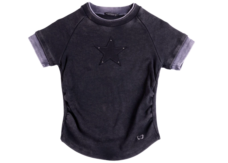 POLERA MALTA BABY TEE DOBLE GRAFITO EFESIS - 5