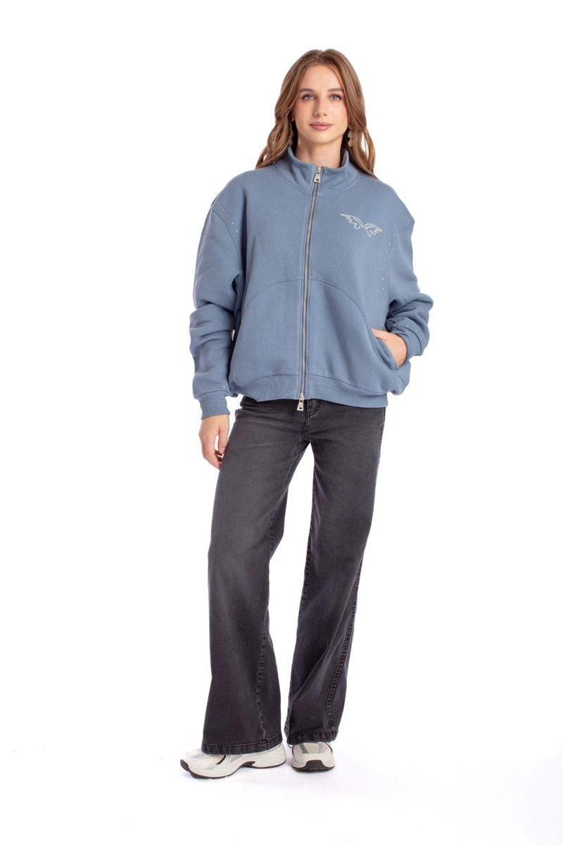 POLERON ROCA OVERSIZE TACHAS AZUL EFESIS - 1