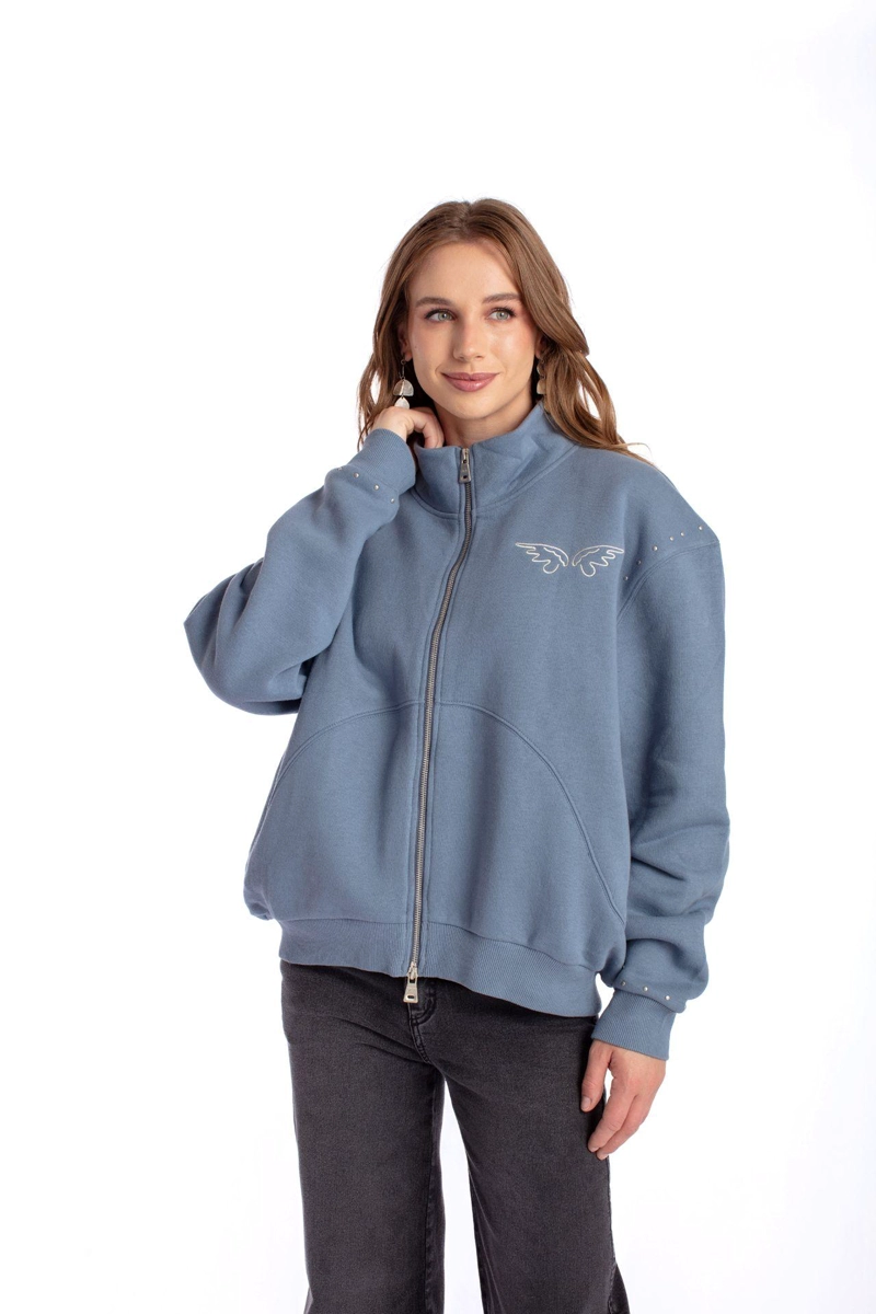 POLERON ROCA OVERSIZE TACHAS AZUL EFESIS - 2