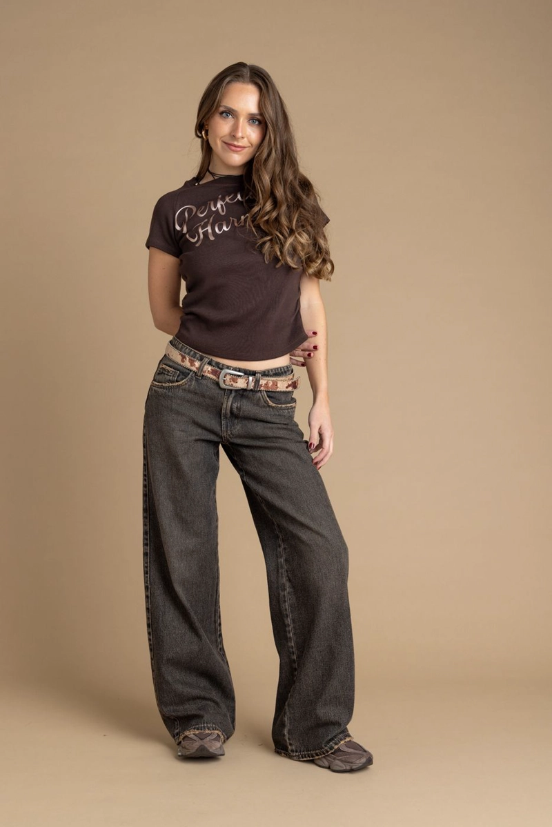 JEANS ZANTE WIDE SOBRETEÑIDO NEGRO EFESIS - 1