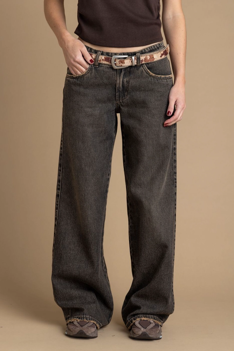 JEANS ZANTE WIDE SOBRETEÑIDO NEGRO EFESIS - 2
