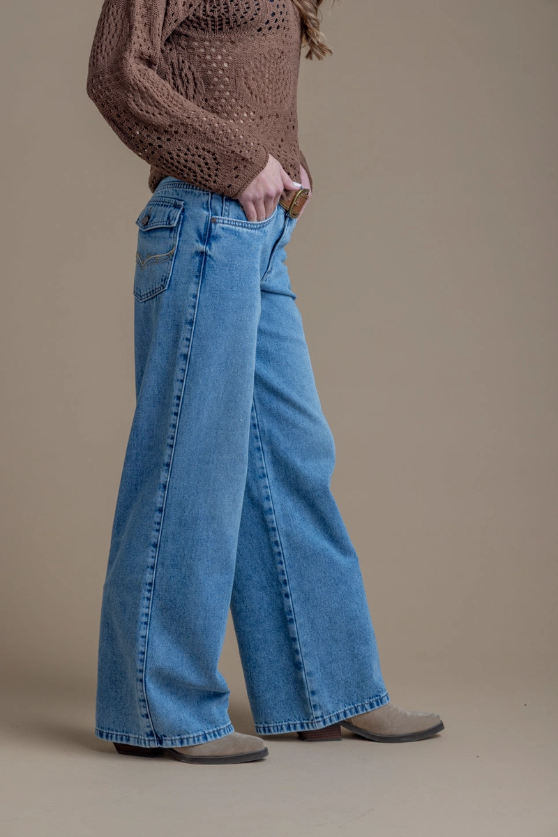 JEANS CIAPINO STRAIGHT BORDADO BOLSILLOS AZUL EFESIS - 3