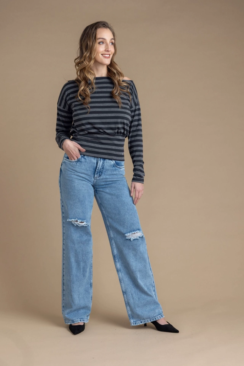 JEANS MARIOLA WIDE ROTURAS AZUL EFESIS - 1