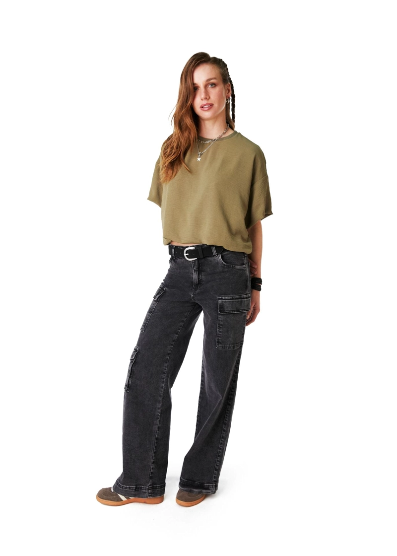 POLERA EBBE OVERSIZE GLOBO VERDE EFESIS - 1