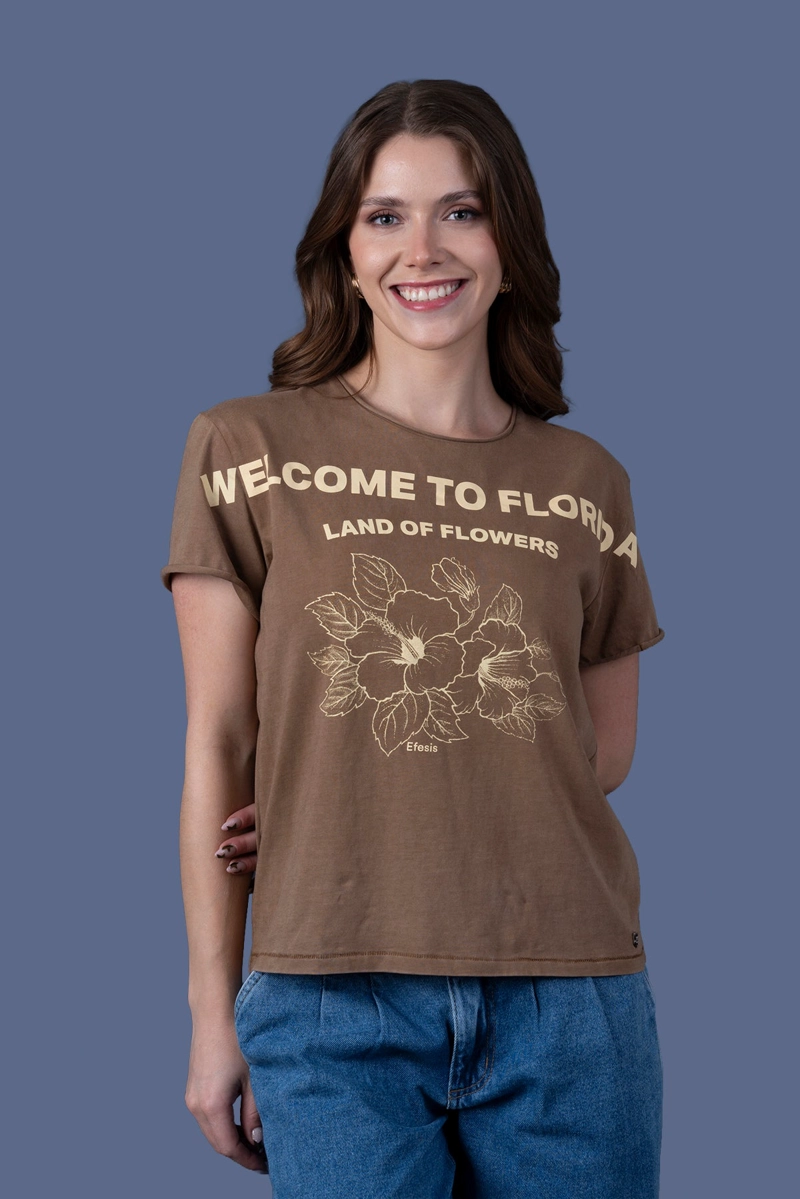 POLERA CAREY REGULAR ESTAMPADA CAFE EFESIS - 2