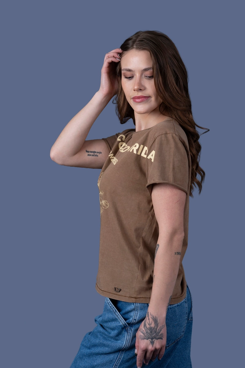 POLERA CAREY REGULAR ESTAMPADA CAFE EFESIS - 4