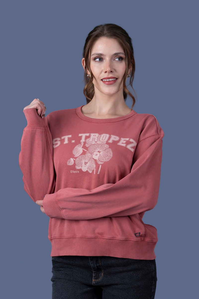 POLERON CLEO REGULAR ESTAMPADO BURDEO EFESIS - 2