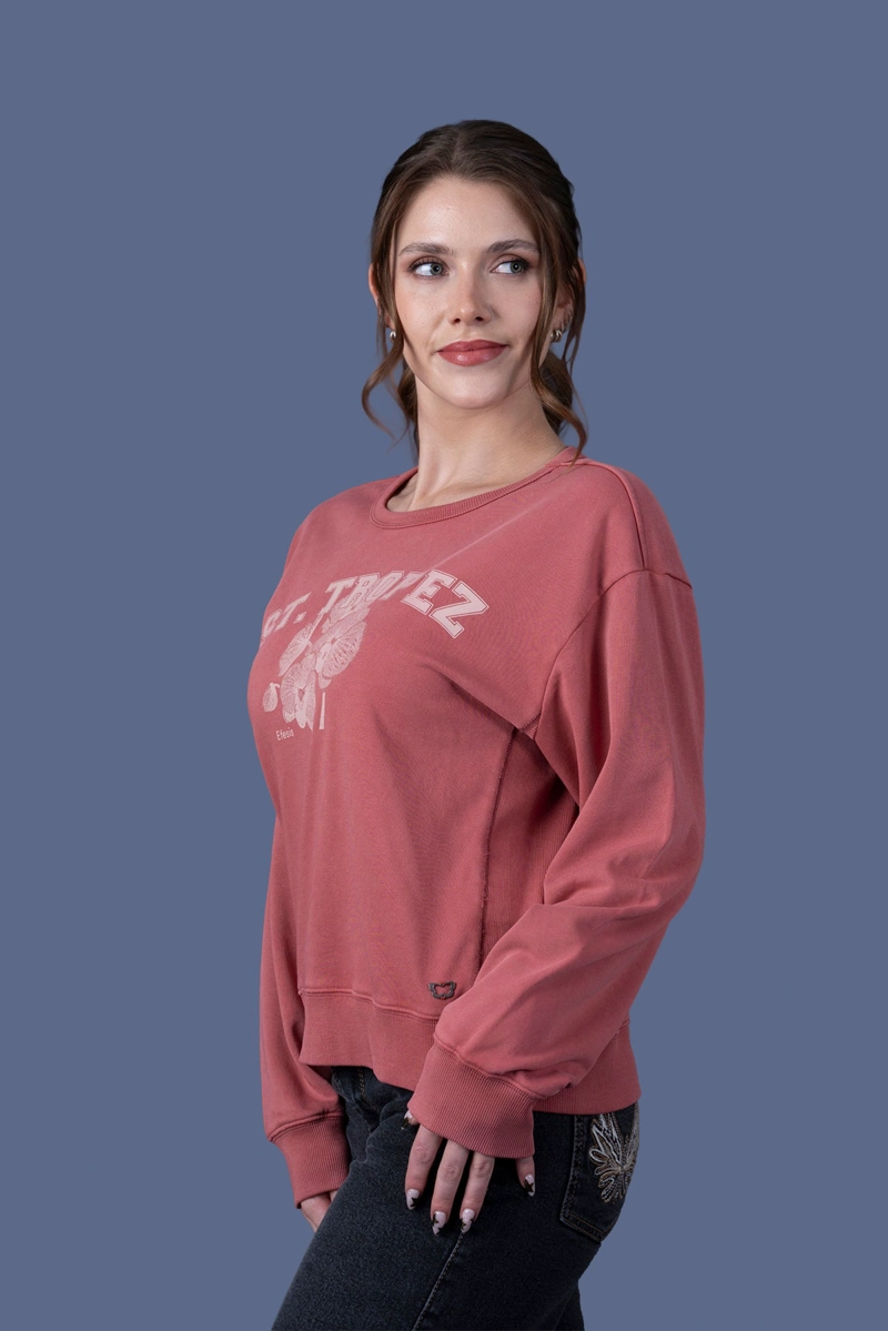 POLERON CLEO REGULAR ESTAMPADO BURDEO EFESIS - 3
