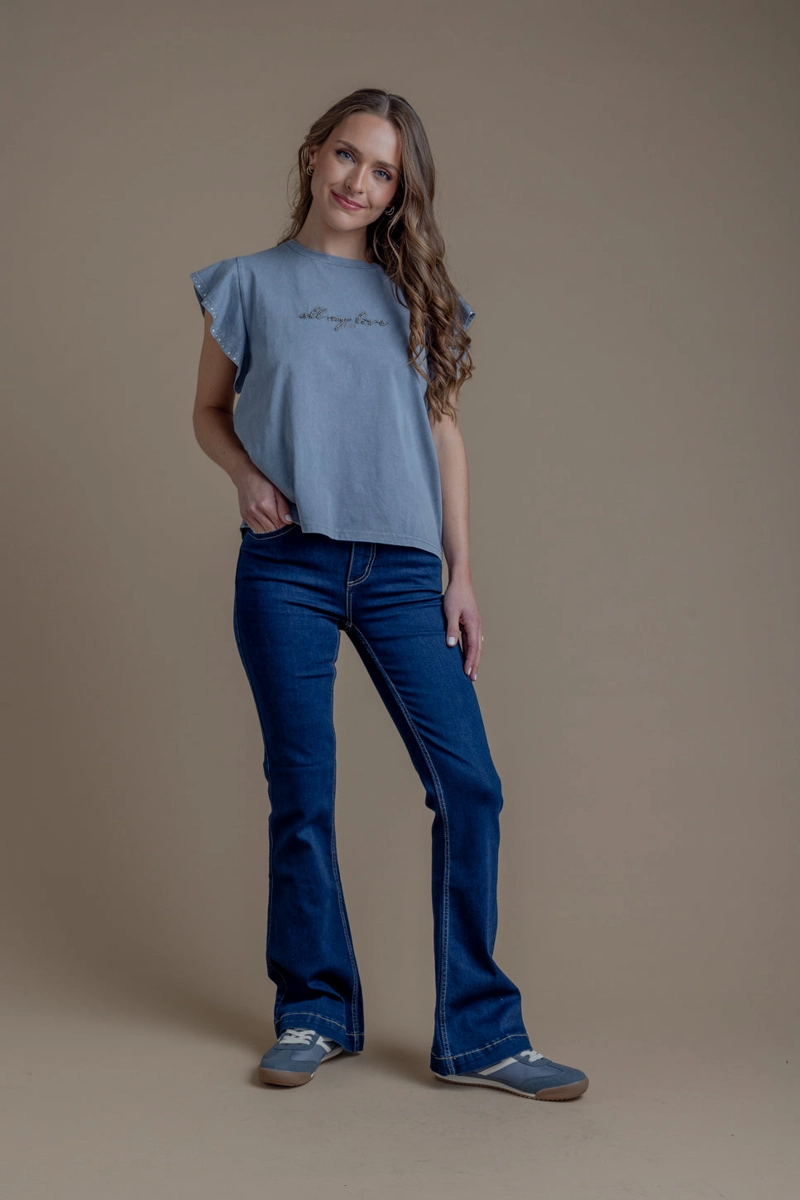 POLERA DAKOTA REGULAR VUELOS EN MANGA Y TACHAS GRIS CLARO EFESIS - 2