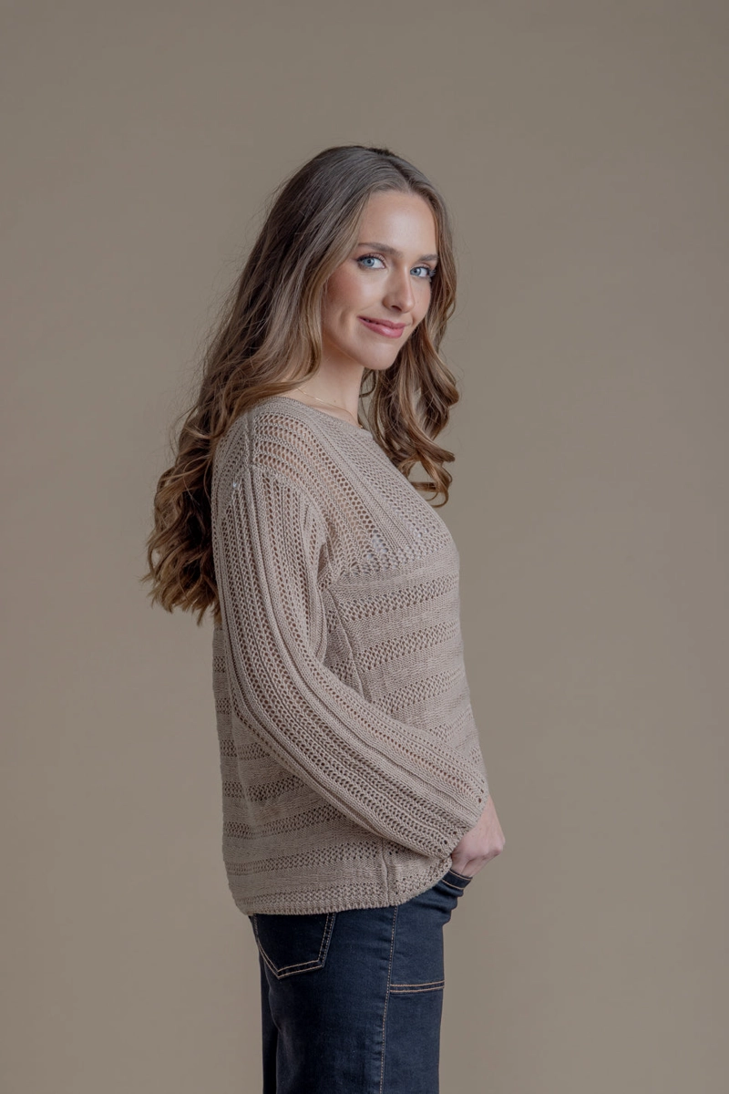 SWEATER REGINA TEJIDO BEIGE EFESIS - 4