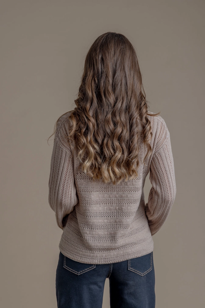 SWEATER REGINA TEJIDO BEIGE EFESIS - 5