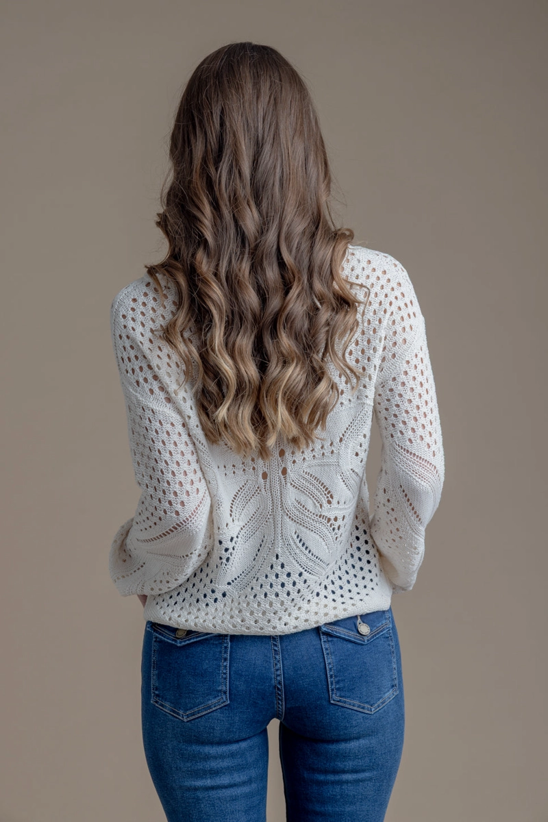 SWEATER RENATA REGULAR CALADO CRUDO EFESIS - 5