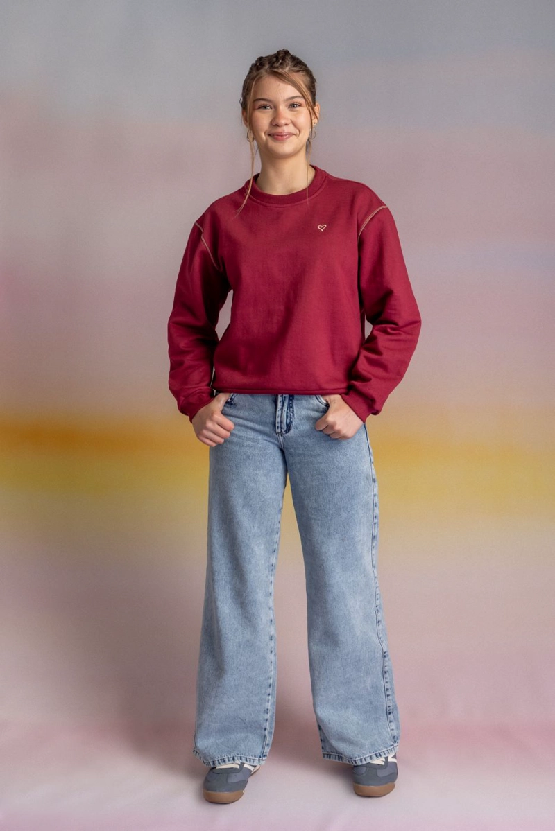 JEANS PUGLIA WIDE TIRO BAJO PARCHES AZUL LIGHT CACAO - 1