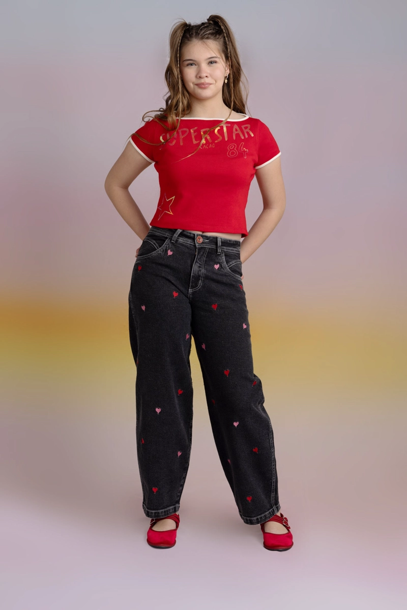 JEANS MONETT BALLOON CORAZONES NEGRO CACAO - 2