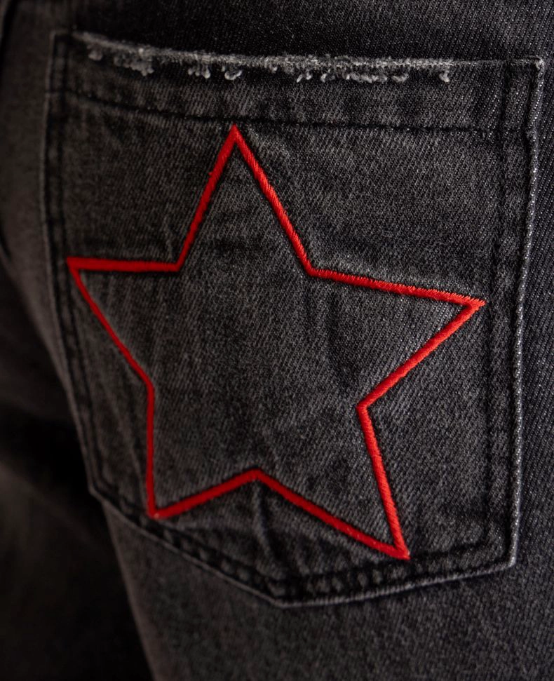 JEANS TADOT WIDE BOLSILLO ESTRELLAS NEGRO CACAO - 5