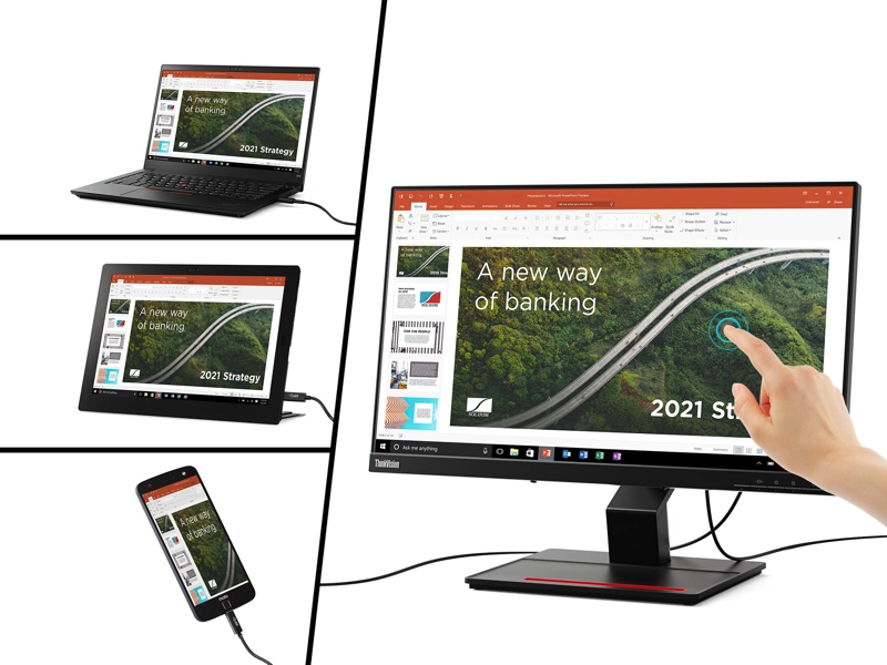 MONITOR THINKVISION T24T-20 USB-C TOUCH 24'' - 7