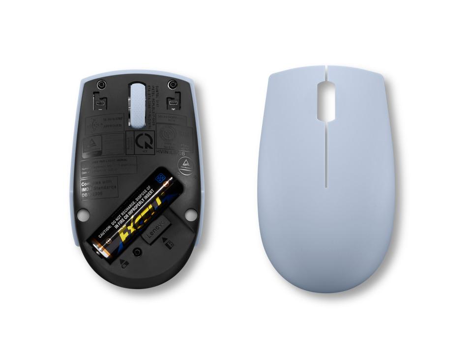 MOUSE INALÁMBRICO LENOVO 300 WIRELESS COMPACT FROST BLUE - 4