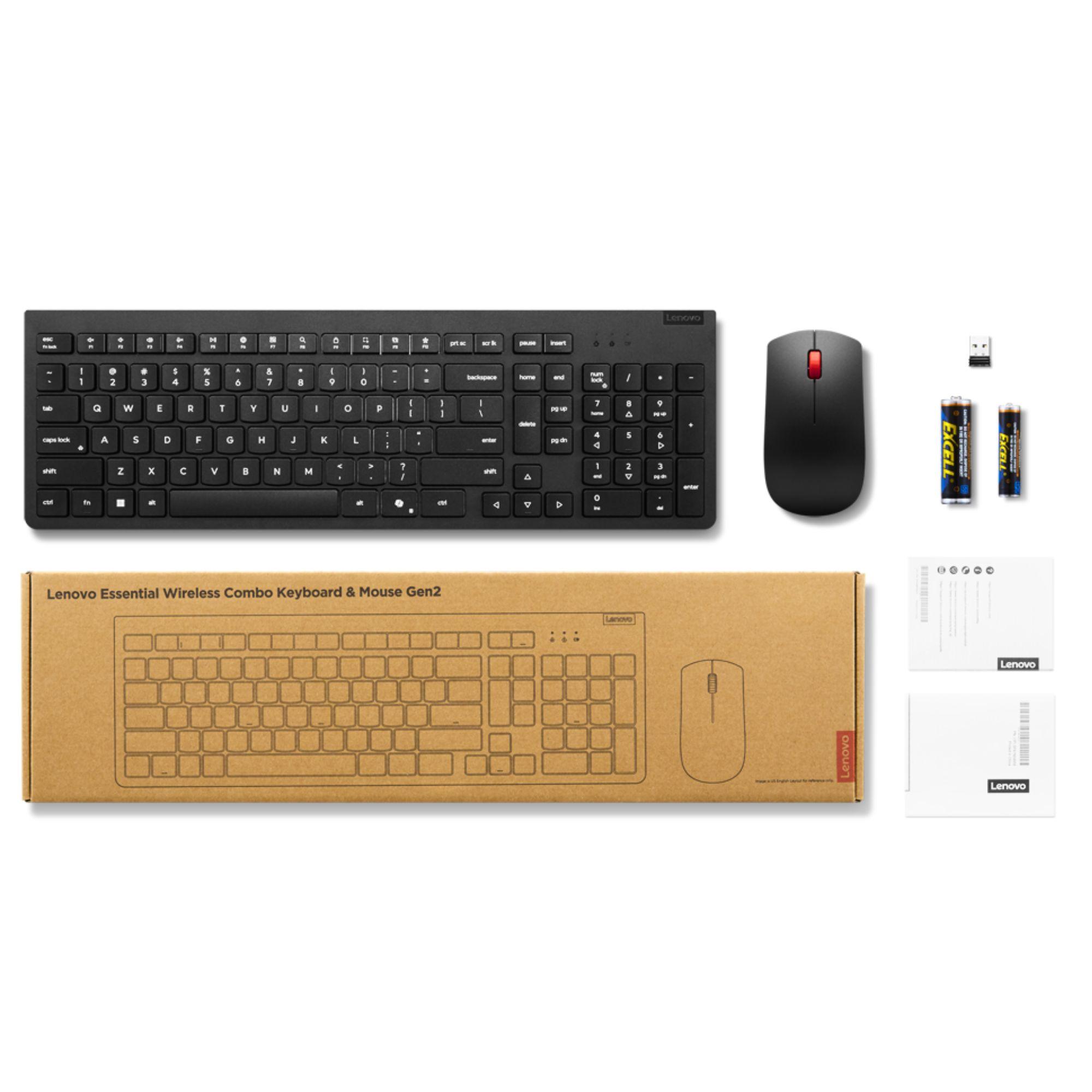 COMBO TECLADO Y MOUSE INALAMBRICO ESSENTIAL GEN 2 LENOVO - 2