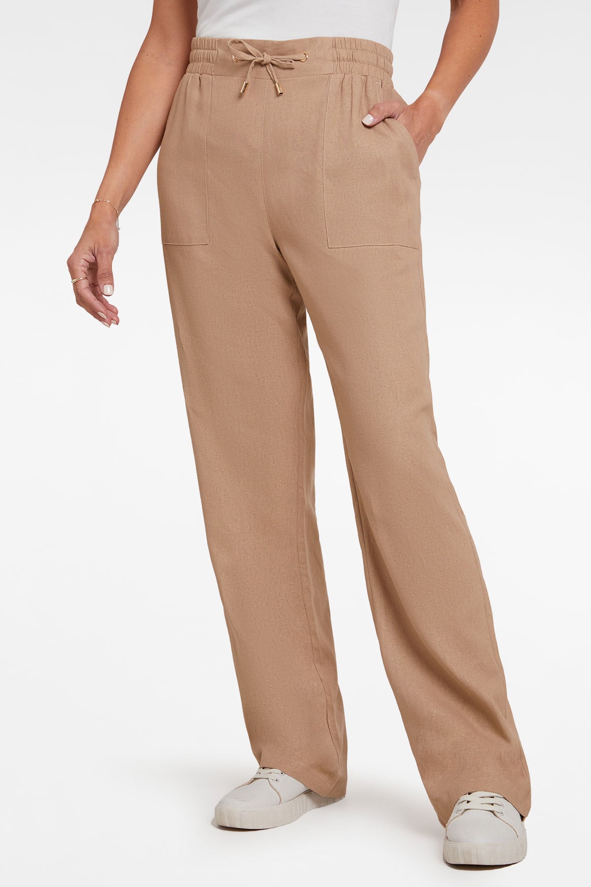 PANTALÓN PRETINA ELASTICADA TAUPE FASHION'S PARK - 1