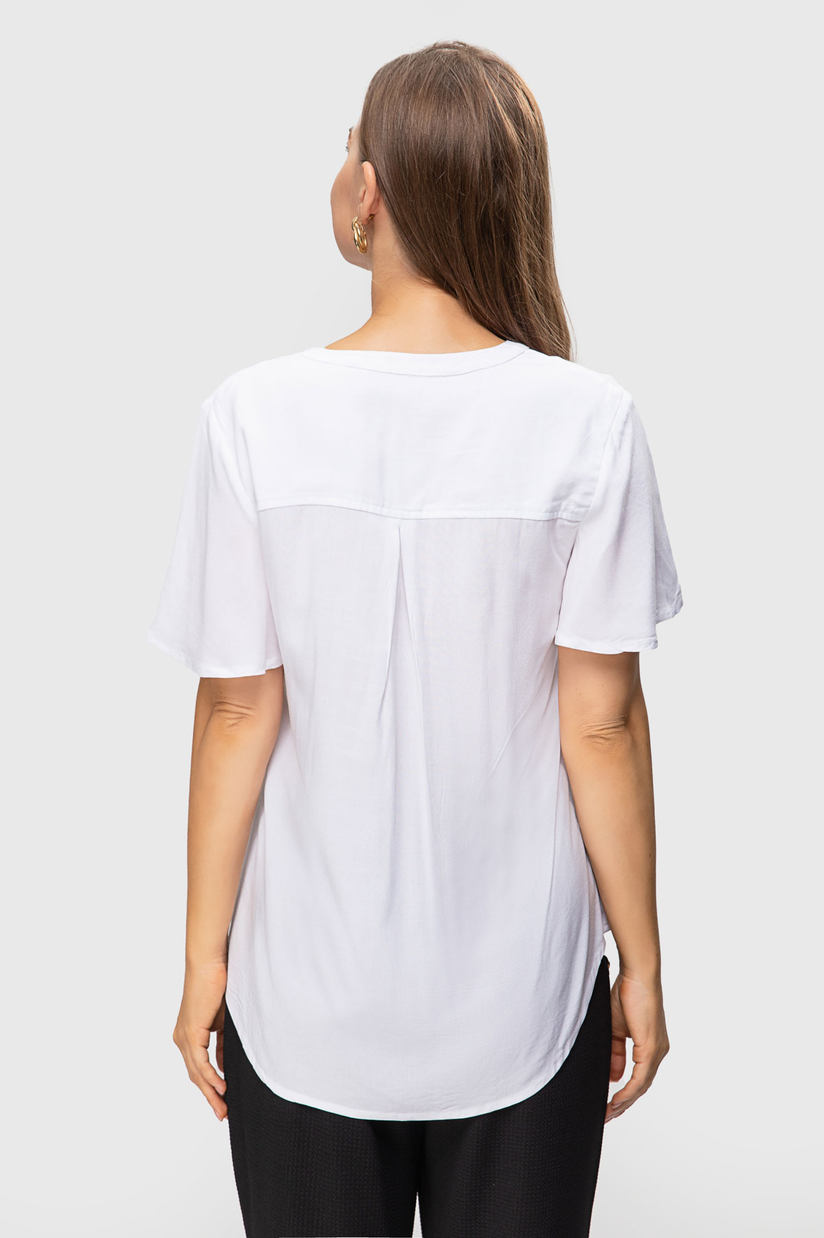 BLUSA MANGA CAÍDA CON APLICACIÓN BLANCO FASHION'S PARK - 3