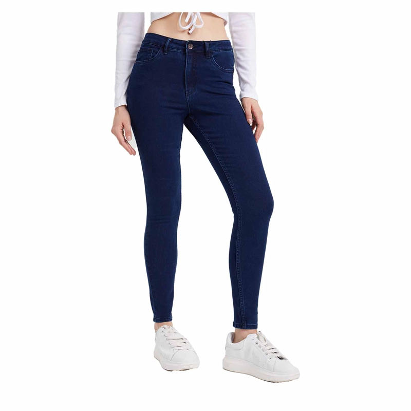 JEANS MUJER SUPER SKINNY EMILIA AZUL MARINO FASHION'S PARK - 1