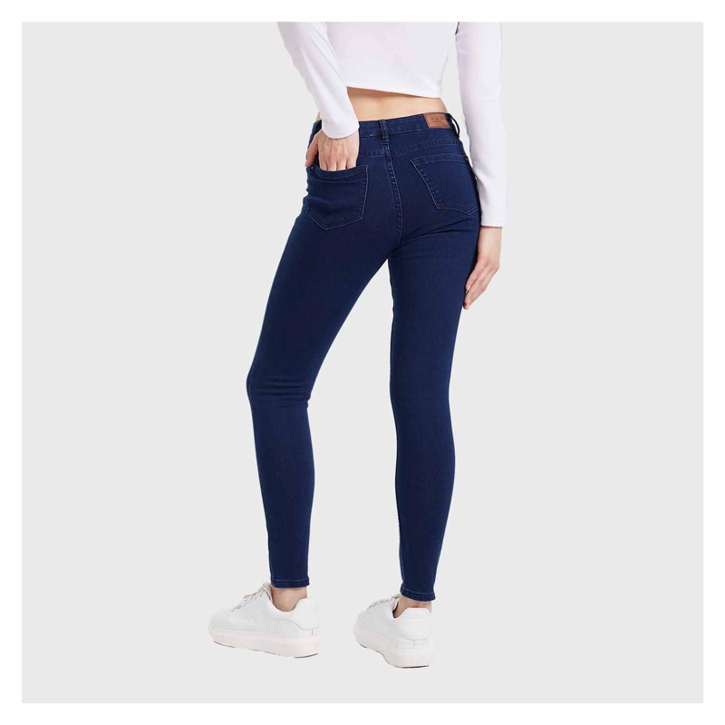 JEANS MUJER SUPER SKINNY EMILIA AZUL MARINO FASHION'S PARK - 3