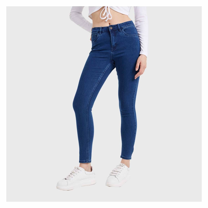 JEANS MUJER SUPER SKINNY EMILIA AZUL ELECTRICO FASHION'S PARK - 2