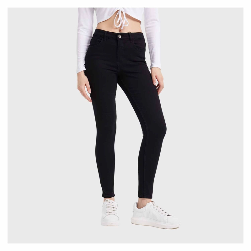 JEANS MUJER SUPER SKINNY EMILIA NEGRO FASHION'S PARK - 2