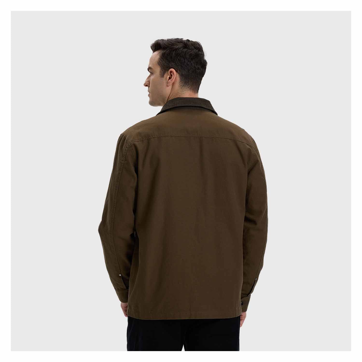 CHAQUETA HOMBRE CON CUELLO VERDE MILITAR FASHION'S PARK - 3
