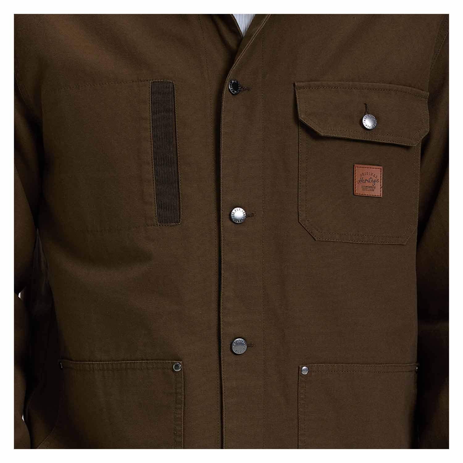 CHAQUETA HOMBRE CON CUELLO VERDE MILITAR FASHION'S PARK - 4