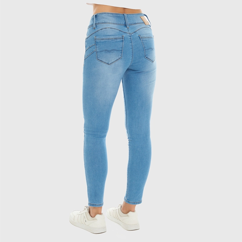 JEANS MUJER SKINNY KIM LAVADO AZUL CLARO - 3