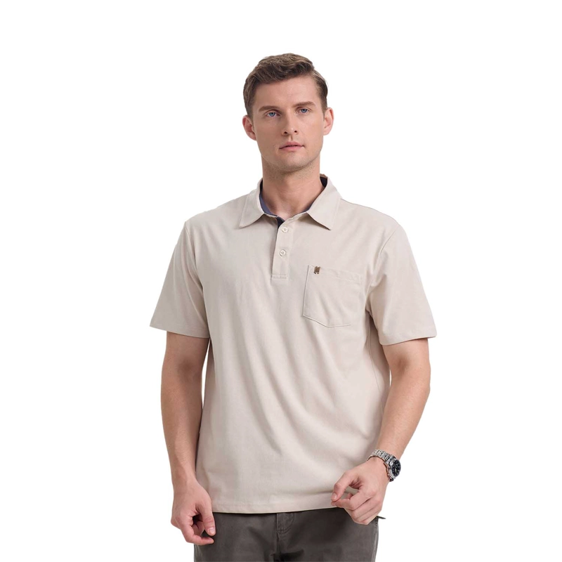POLERA HOMBRE LISA BEIGE - 1