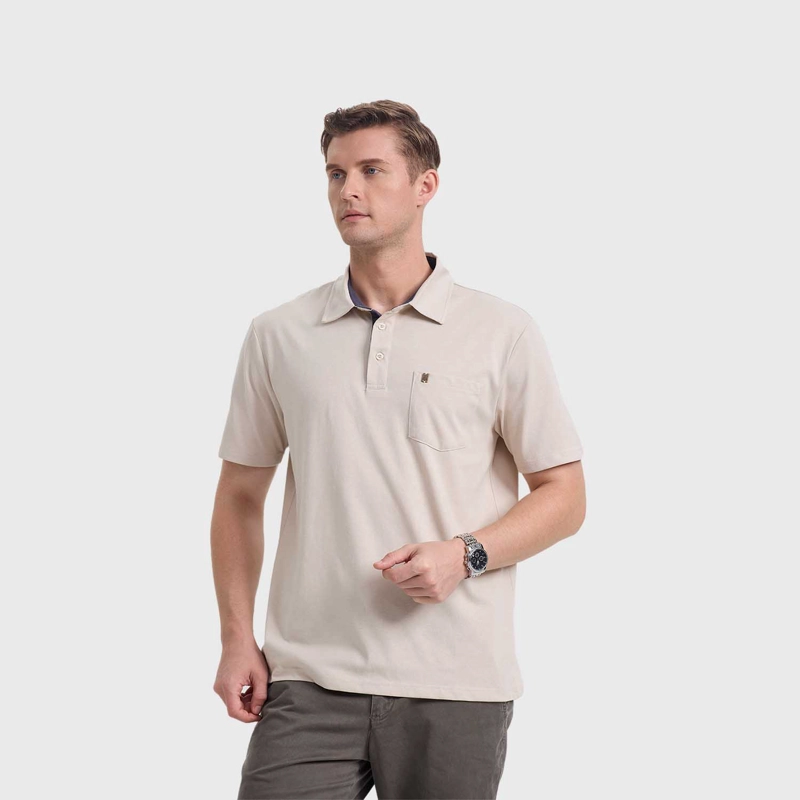 POLERA HOMBRE LISA BEIGE - 2