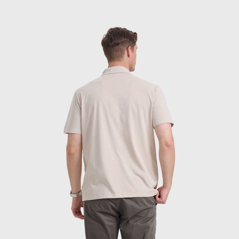 POLERA HOMBRE LISA BEIGE - 3