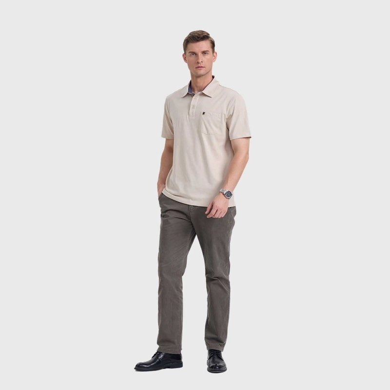 POLERA HOMBRE LISA BEIGE - 4