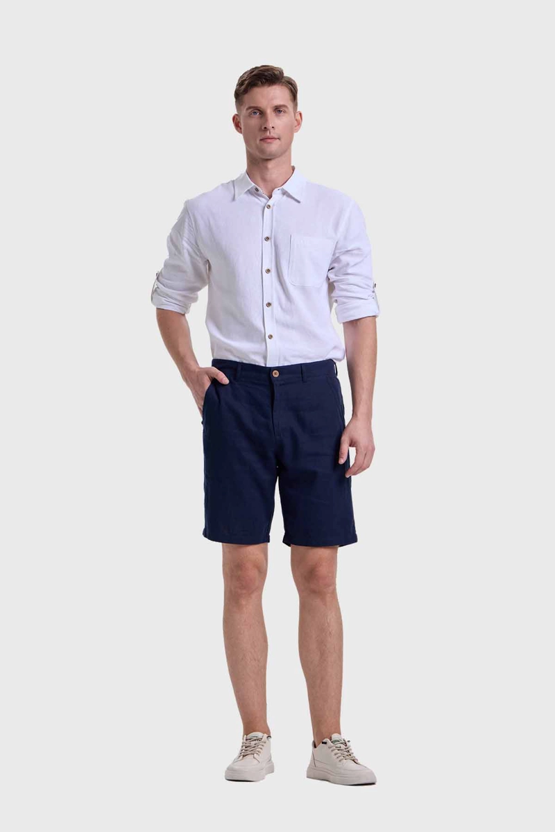 BERMUDA HOMBRE LINO AZUL FASHION'S PARK - 4