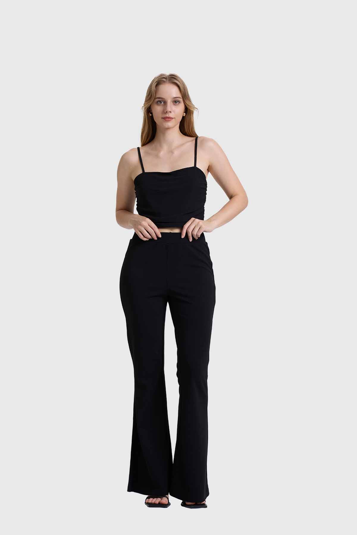 PANTALÓN MUJER PALAZZO NEGRO FASHION'S PARK - 4