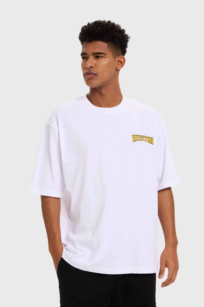 POLERA ALGODÓN HOMBRE FASHION'S PARK BLANCO PRINT FLAMAS - 2