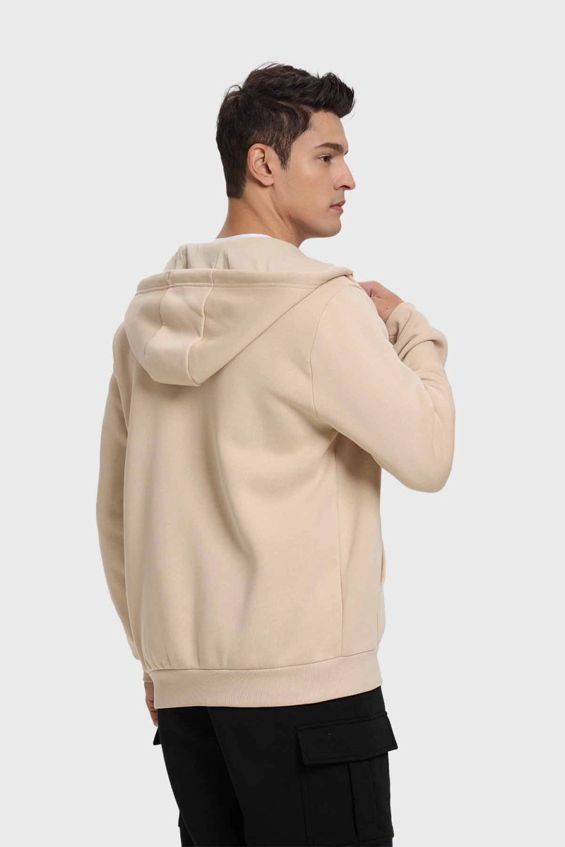 POLERÓN HOMBRE FASHION'S PARK BEIGE FULL ZIPPER - 3