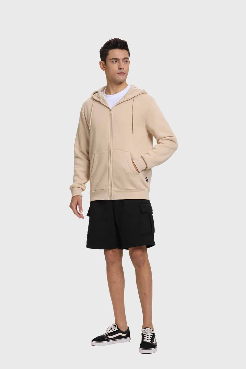 POLERÓN HOMBRE FASHION'S PARK BEIGE FULL ZIPPER - 4