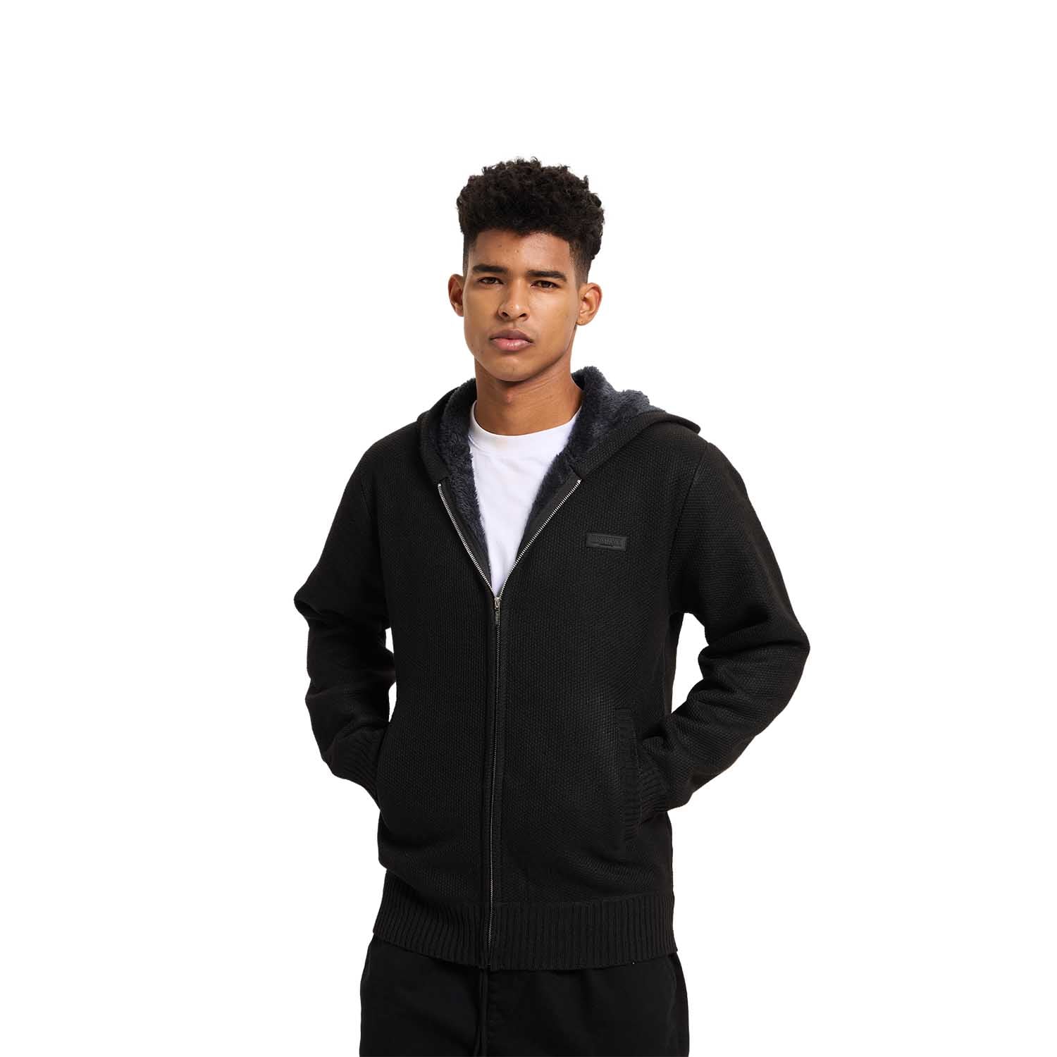 SWEATER HOMBRE HOODIE NEGRO FASHION'S PARK - 1