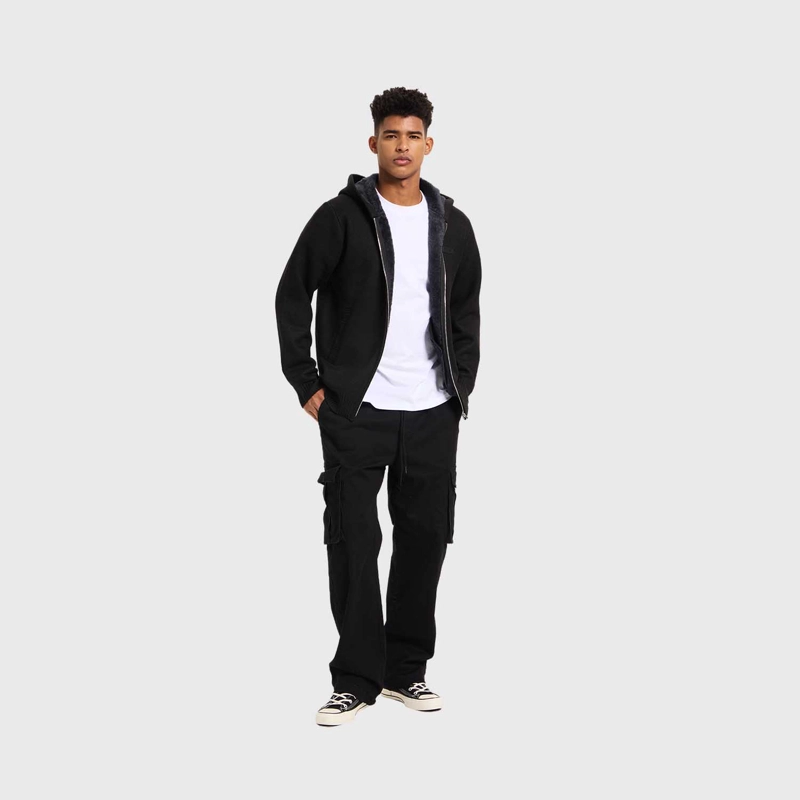 SWEATER HOMBRE HOODIE NEGRO FASHION'S PARK - 4