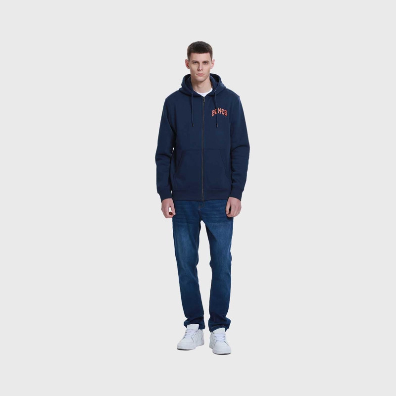 POLERÓN HOMBRE HOODIE FULL ZIPPER AZUL FSP II - 4